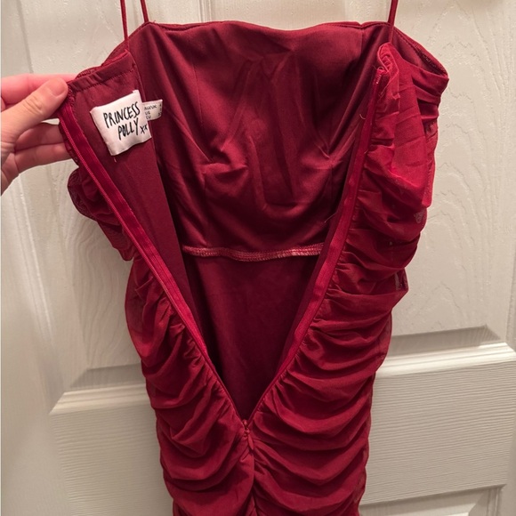 PRINCESS POLLY TARA MINI DRESS RED SIZE US 0 AU/UK 4 - Picture 7 of 16